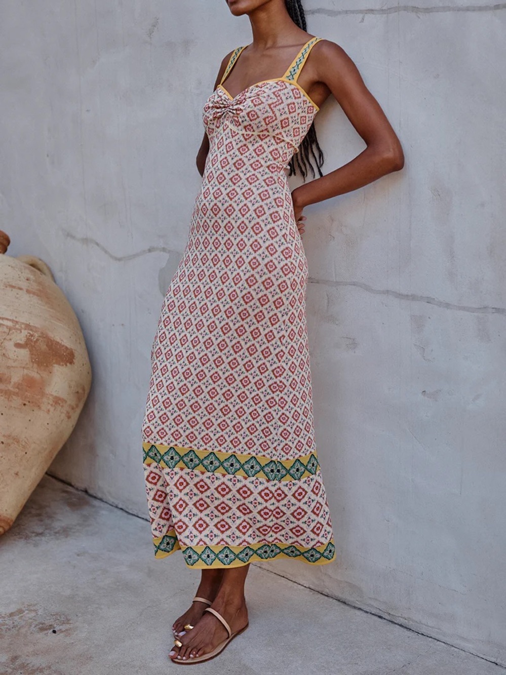 MISA Bessie Dress in Floral Block